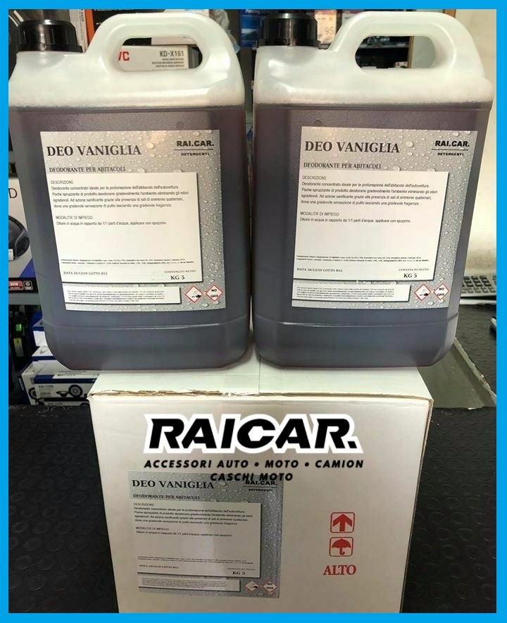 Profumo deodorante igienizzante detergente ambiente casa auto furgoni  vaniglia 5kg