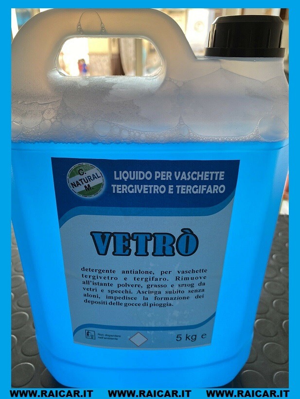 Detergente antialone vaschette Auto Vetri Liquido LavaVetri Vetró