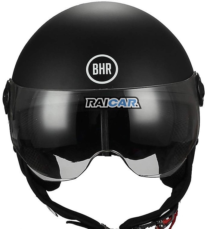 Casco Moto Demi-Jet Visiera Bombata BHR 801 Nero Opaco Taglia M 57-58CM –  RAI.CAR.