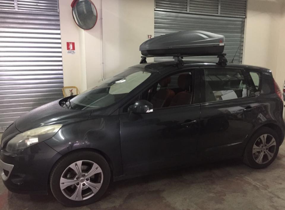 BOX AUTO BAULE G3 ALL TIME 480 + BARRE PORTATUTTO + PORTA BICI DA TETTO PER  JEEP RENEGADE