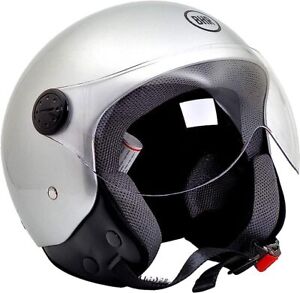 BHR Casco Scooter Demi-Jet 800 EASY, Om. ECE 22.05 SILVER M (57 CM)