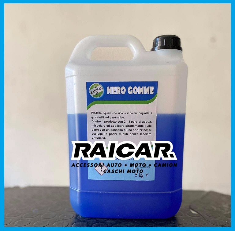 Nero gomme auto puro 5kg effetto lucidante rinnovante ruota