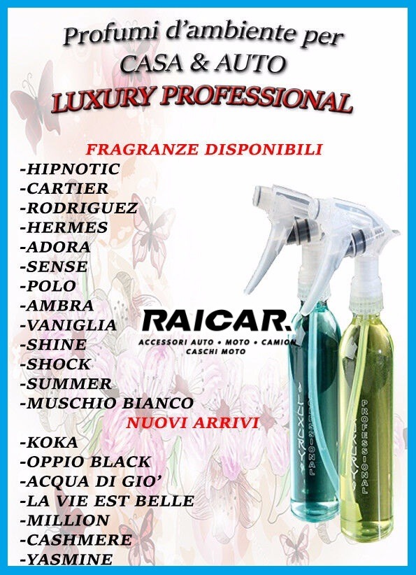 Profumi Ambiente Professional AUTO e CASA Luxury Superconcentrato Nuovo  300ML – RAI.CAR.