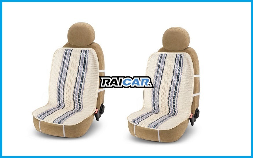 Set 2 pezzi Schienali auto Paglia Beige Blu ACAPULCO – RAI.CAR.