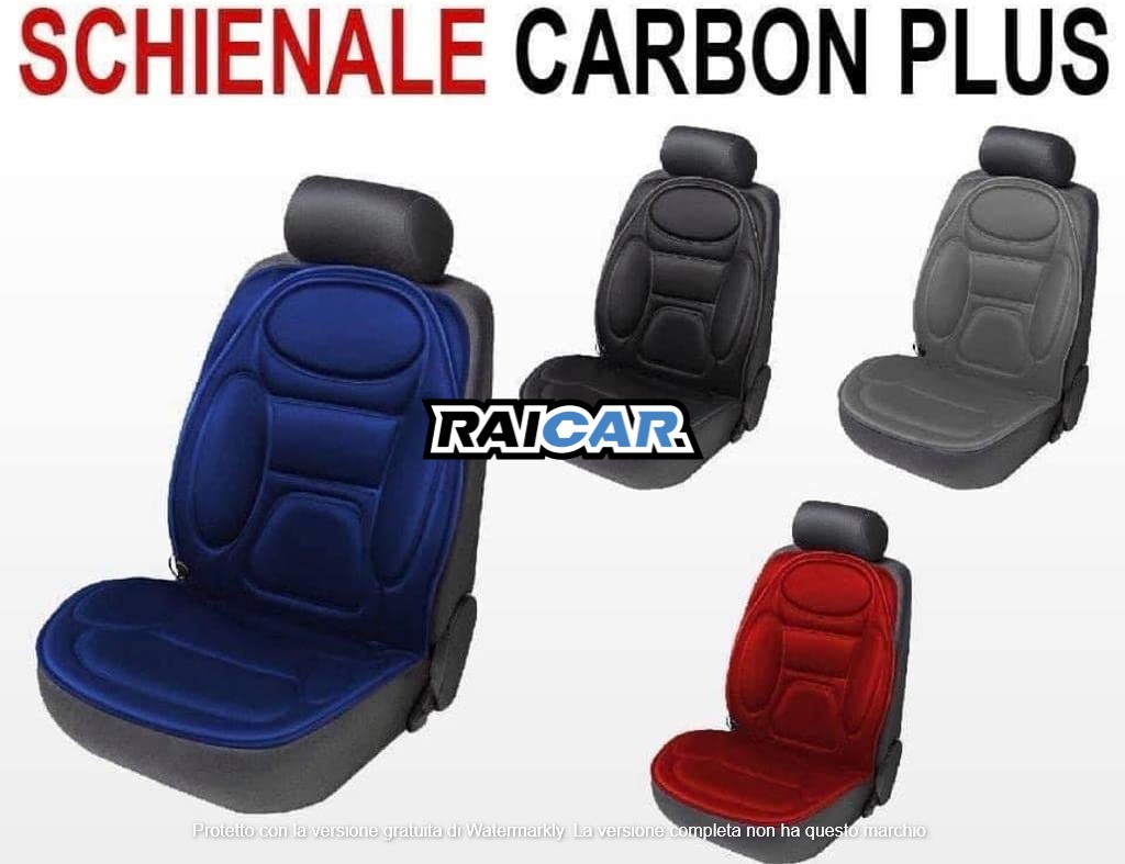 Schienale auto anatomico carbon plus TOP DRIVE Blu 2 pezzi